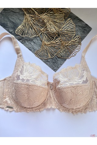 Бюстгальтер з чашкою напівпоролон з мереживом Lanny Mode 11849 бежевий